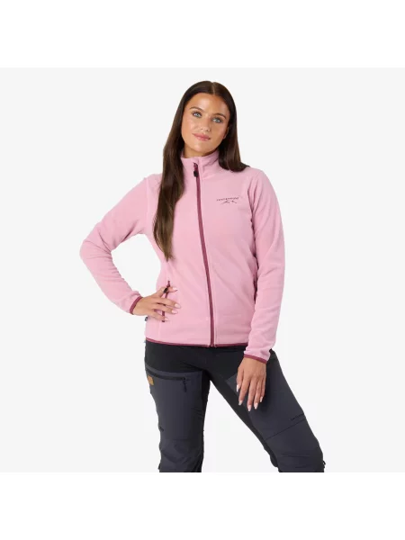 Bluza Polarowa Rozpinana Wędrówki Kobieta Stryn Elastyczny W Cztery Strony różowa