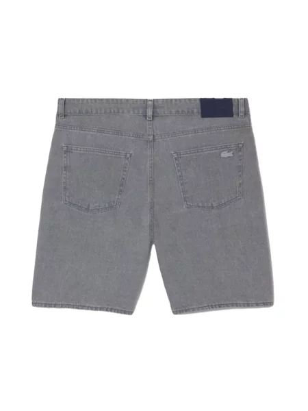 Bermudy jeansowe o kroju straight fit z 5 Lacoste szare