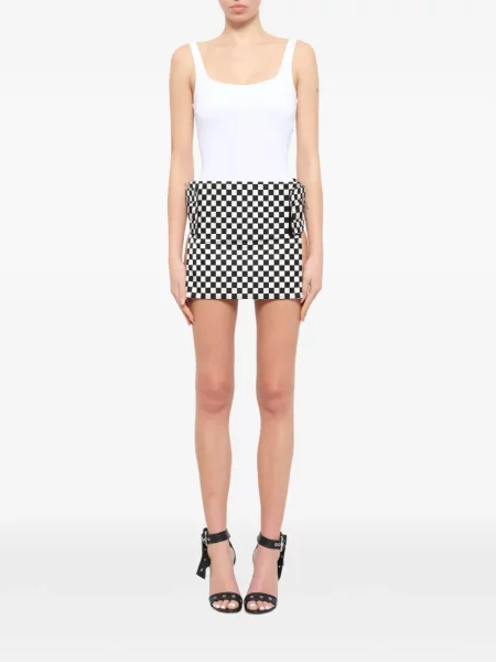 Fusta mini Givenchy în carouri negru