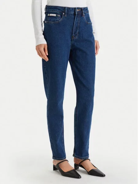 Calvin Klein Jeans Jeansy Mom Fit niebieski