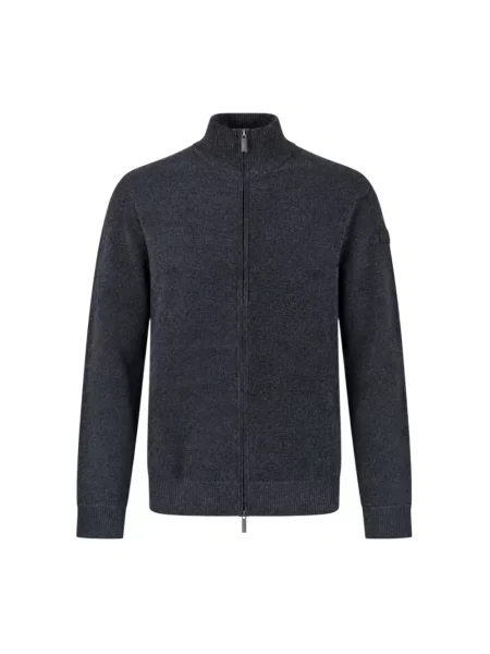 Aksamitny sweter Rrd niebieski