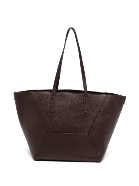 Geantă de mână Brunello Cucinelli cu autograf roșu