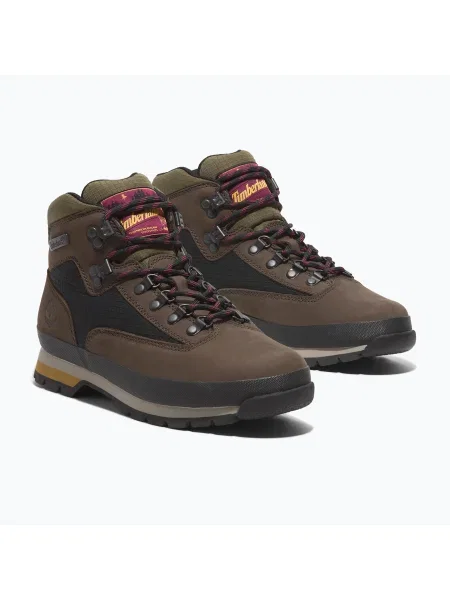 Мъжки ботуши Timberland Euro Hiker Mid тъмнокафяви ботуши от набук кафяво