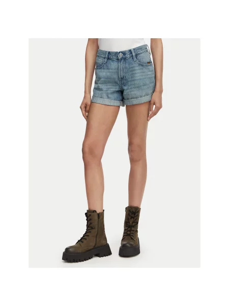 G-Star Raw Jeans kratke hlače Judee Regular Fit modra