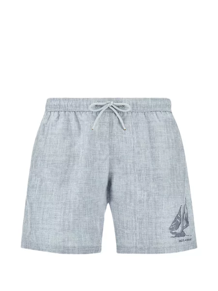 Kąpielówki Paul & Shark z nadrukiem niebieskie