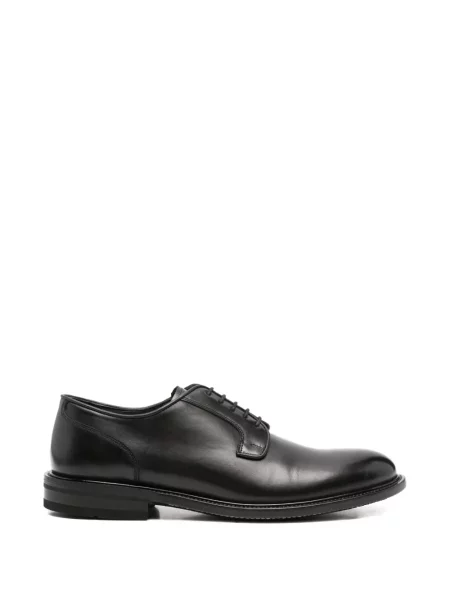Pantofi derby John Harrison cu șireturi din piele negru