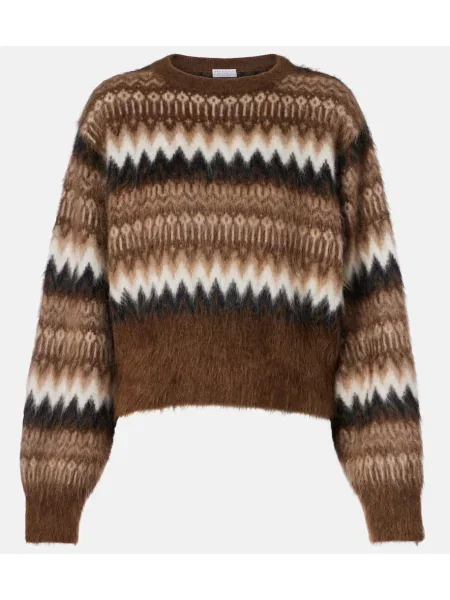 Pulover Brunello Cucinelli maro