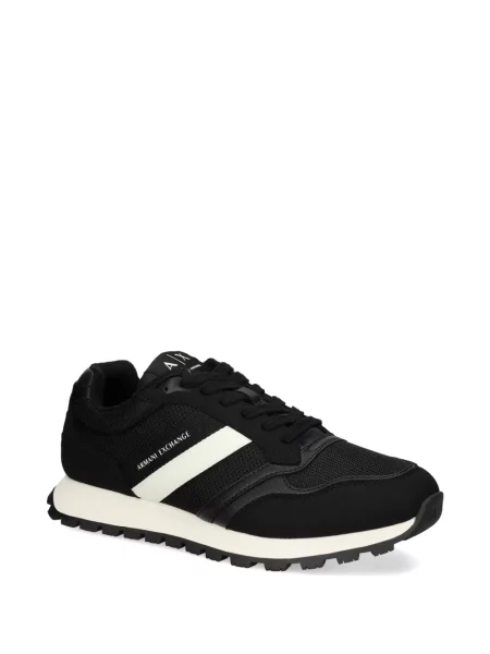 Ριγέ sneakers Ea7 Emporio Armani μαύρο