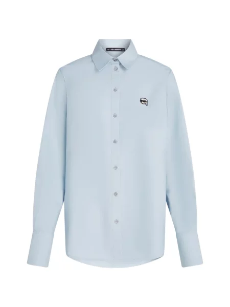 Cămașă Karl Lagerfeld din țesătură twill albastru