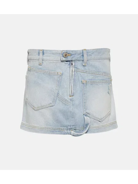Fustă din denim The Attico albastru