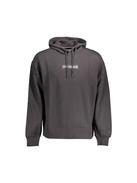 Bluza z kapturem Calvin Klein z kapturem z długim rękawem czarna