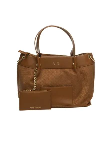 Armani Exchange torebka tote brązowa