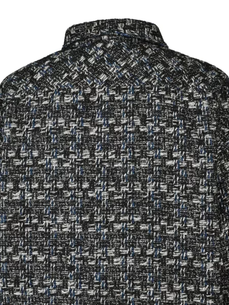 Cămașă Breath din tweed albastru