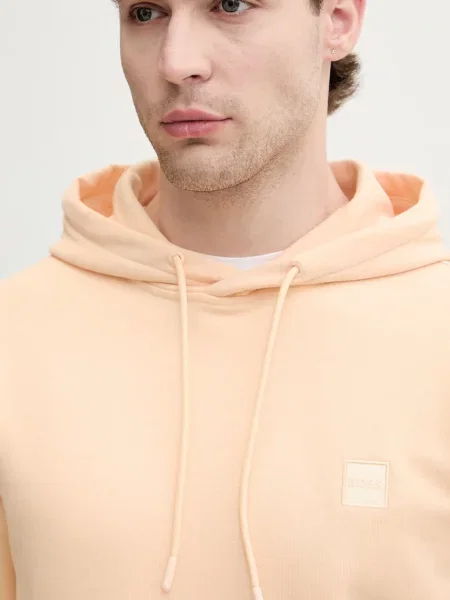 Свитер Boss Orange с капюшоном оранжевый