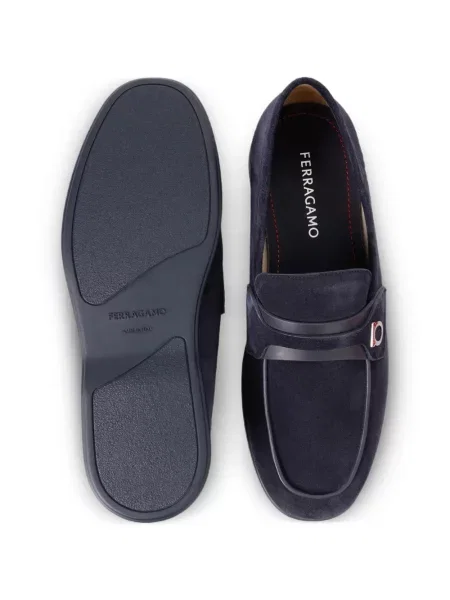 Pantofi loafer Ferragamo din piele albastru