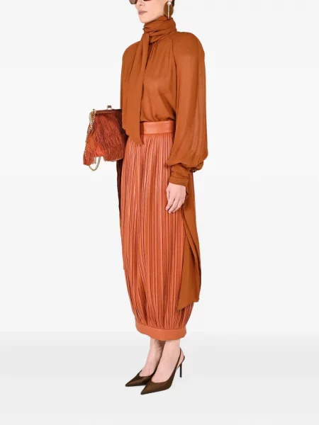Fustă midi Rowen Rose roz