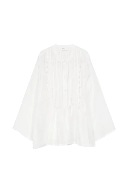 Bluză P.a.r.o.s.h. plisată cu mărgele alb