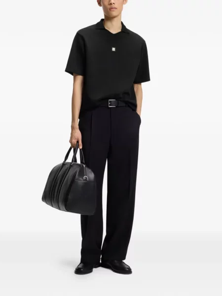 Tricou polo Hugo cu autograf negru