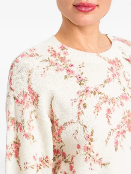 Pulover Twinset cu paiete cu model floral