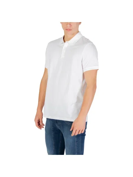 Tricou polo Calvin Klein Jeans clasic alb