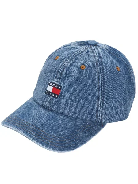 Tommy Jeans Čiapka HERITAGE / denim / červená / biela modrá