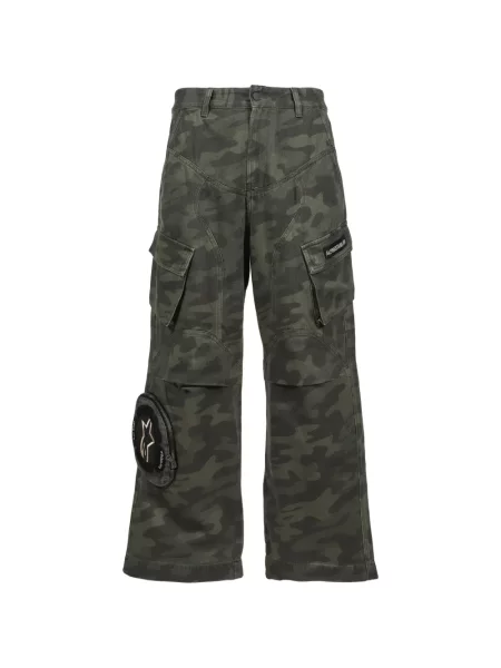 Pantaloni cargo Alpinestars cu model camuflaj verde