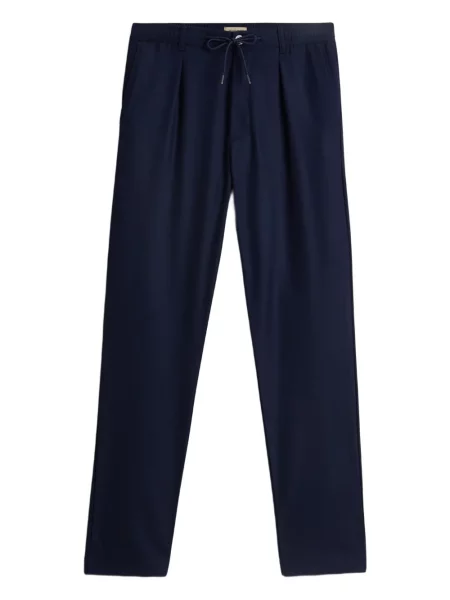 Pantaloni Woolrich plisate albastru