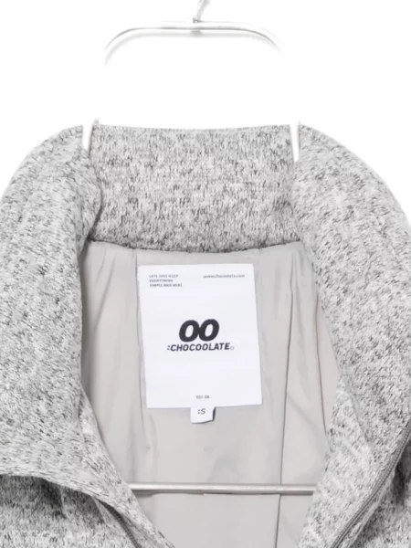 Geacă cu puf Chocoolate cu broderie gri