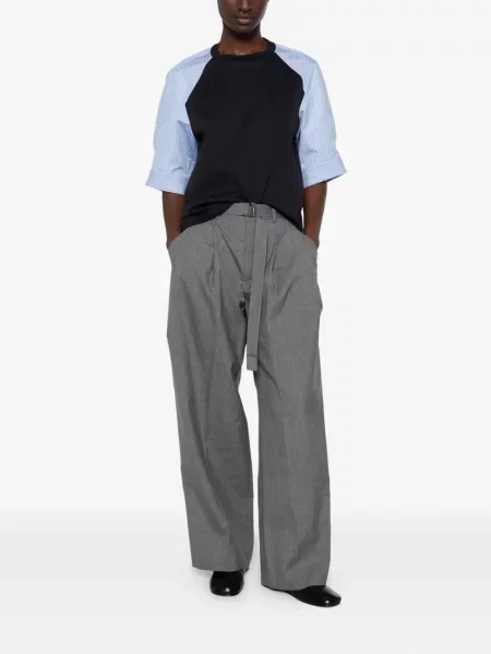 Tricou Sacai cu dungi albastru