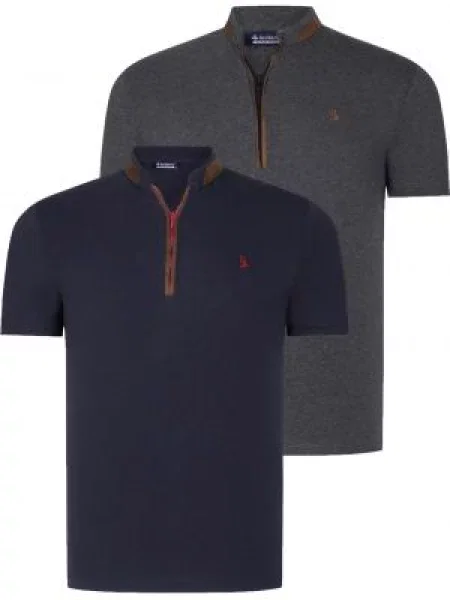 Polo majica Dewberry siva