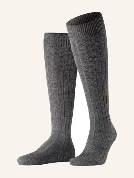 Falke Podkolenky Teppich Im Schuh Z Merino Vlny anthra.mel šedé