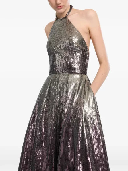 Rochie Elie Saab cu paiete cu gradient cu gât halter
