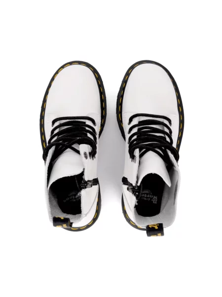 Botki Dr. Martens na platformie białe