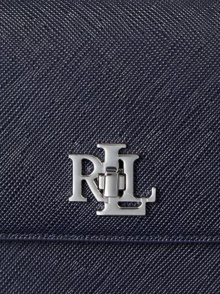 Шкіряна сумочка Lauren Ralph Lauren коричневий