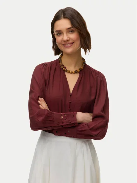 Vero Moda Πουκάμισο Irina μπορντό