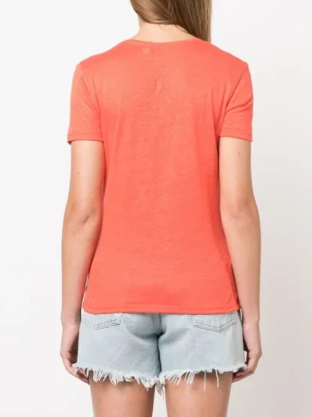 Tricou Closed de in cu decolteu în V portocaliu