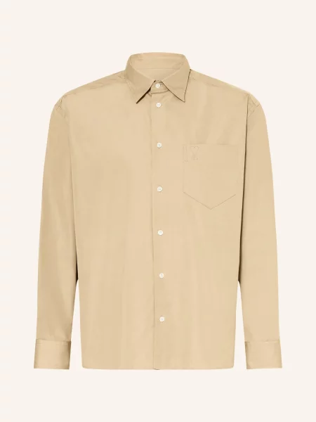 Ami Paris Koszula O Kroju Comfort Fit beige beżowa