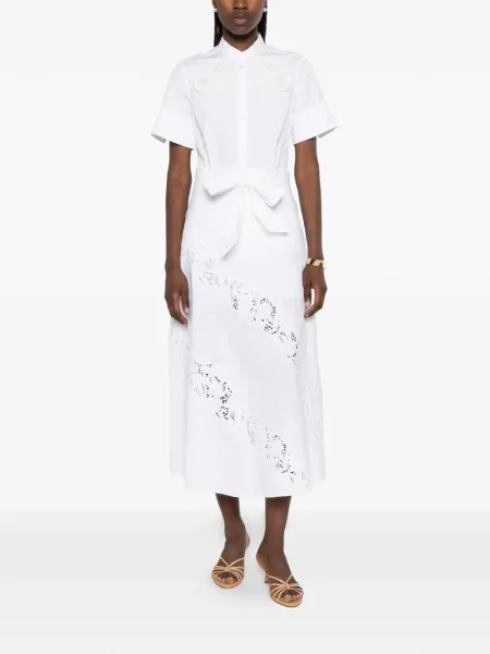 Rochie midi Twinset cu autograf alb
