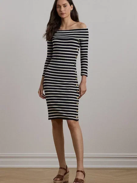 Lauren Ralph Lauren sukienka mini dopasowana granatowy