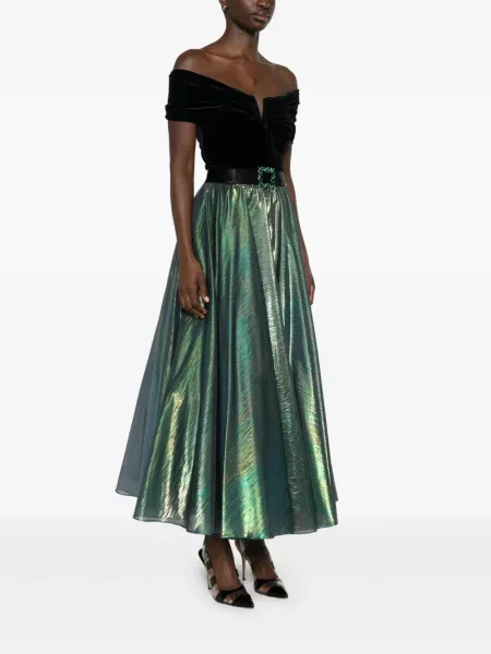 Rochie maxi Nissa din șifon negru