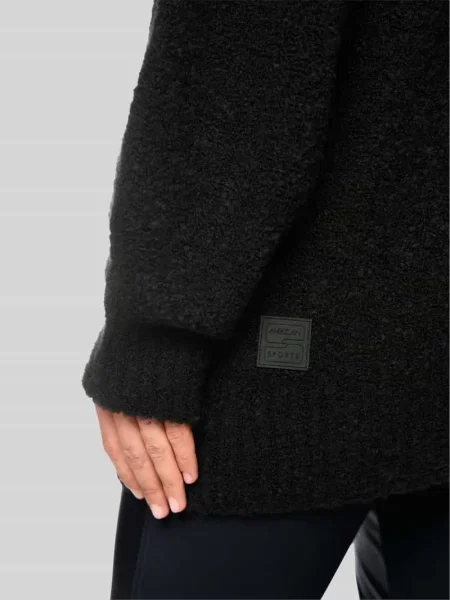 Sweter o kroju loose fit z mieszanki wełny z alpaki Marc Cain czarny