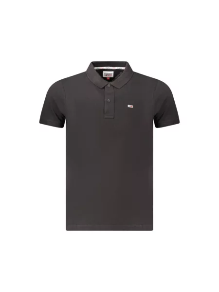 Koszulka polo Tommy Jeans czarna