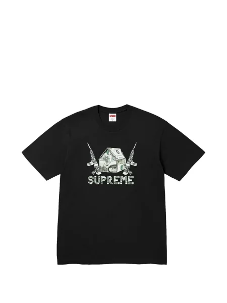 Póló Supreme nyomtatás fekete