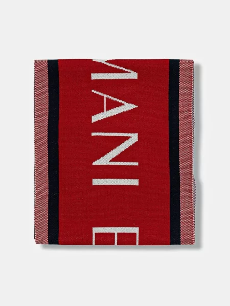 Шарф з додаванням вовни Armani Exchange візерунок червоний