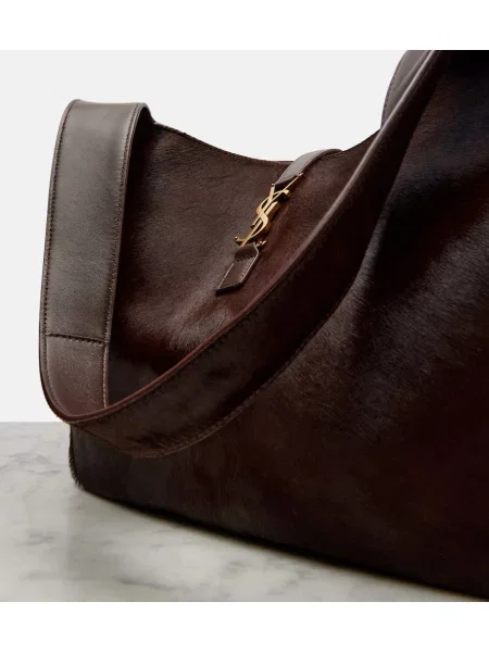 Shopper kabelka Saint Laurent hnedá