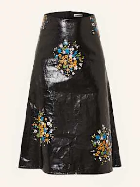 Jil Sander Spódnica Z Imitacji Skóry schwarz czarna