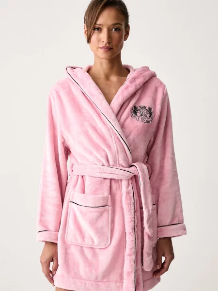Juicy Couture župan dámsky LOTTLE CREST PLUSH ružová