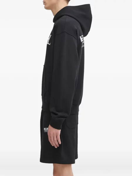 Hanorac cu glugă Helmut Lang cu imagine negru