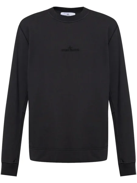 Hanorac Stone Island cu broderie negru