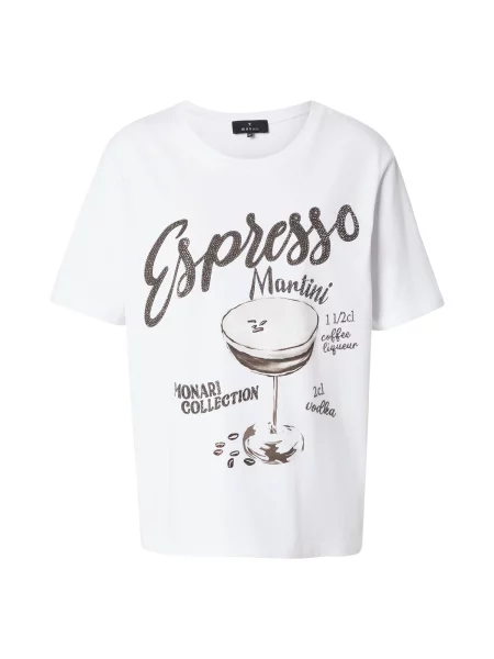Monari Tricou pământiu alb